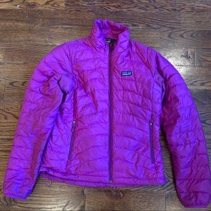 Magenta Patagonia Down Sweater Puffy Jacket, XS